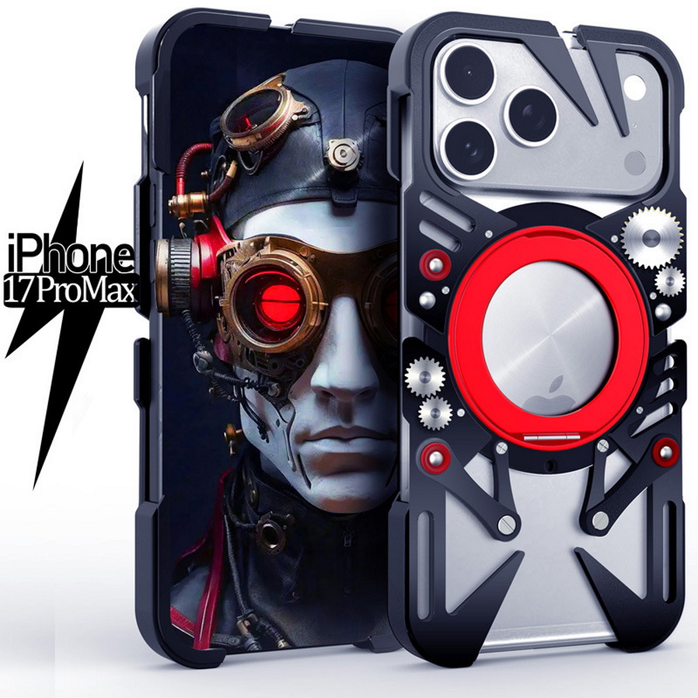 Металлический чехол для iPhone 17 Pro Max черный
